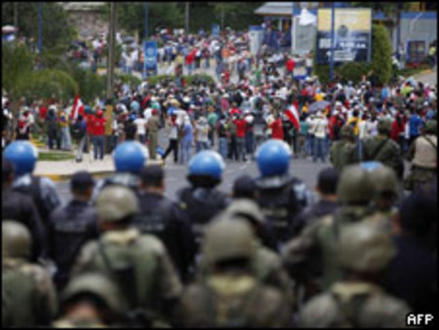 Manifestación en Tegucigalpa