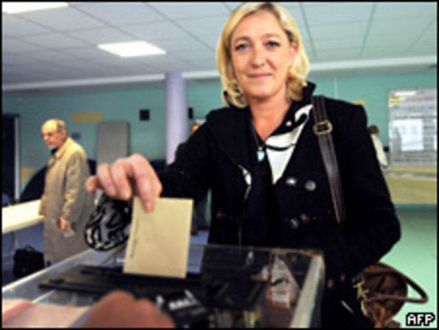 Marine Le Pen, hija de Jean Marie Le Pen.