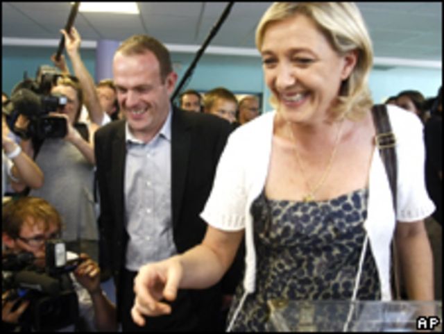 Marine Le Pen, hija del líder de la extrenma derecha francesa Jean-Marie Le Pen