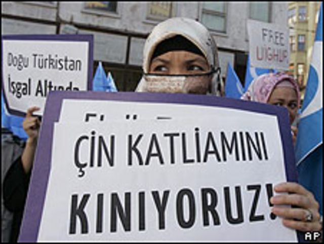 Protesta de Uigures en Turquía