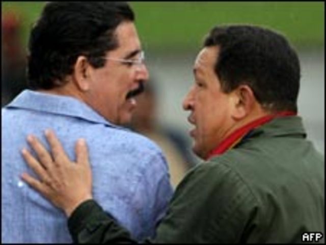 Manuel Zelaya y Hugo Chávez