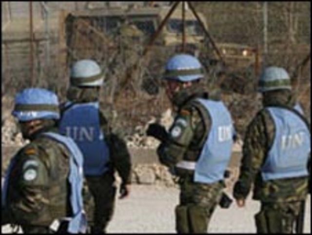 جنود تابعون للامم المتحدة في جنوب لبنان