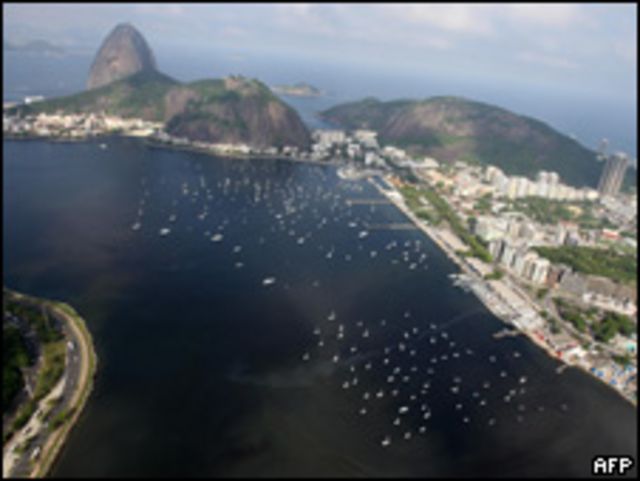Vista panorámica de Río de Janeiro. 