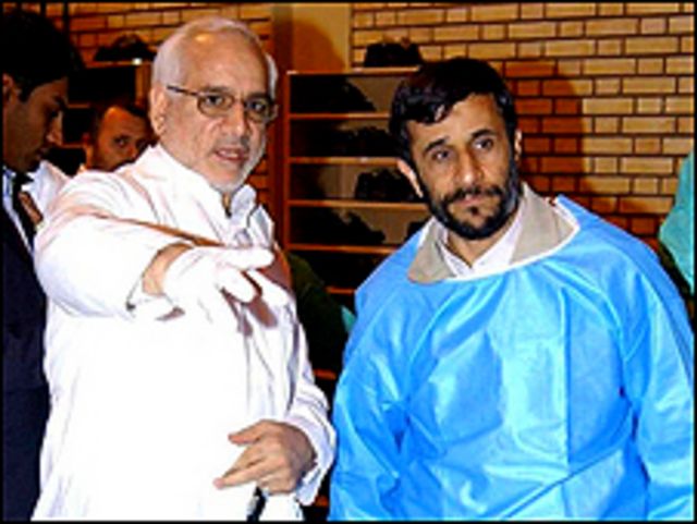 اغازاده مع الرئيس احمدي نجاد