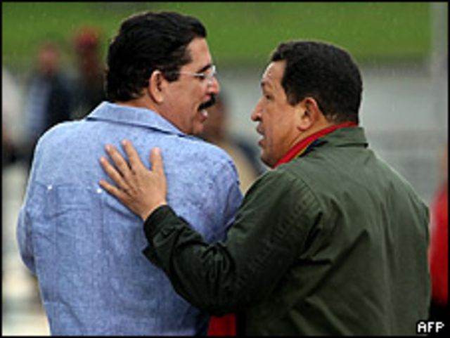 Hugo Chávez y Manuel Zelaya