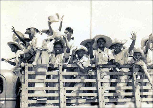 Trabalhadores partem para a Amazônia no início do século 20 (Acervo Jean Pierre Chabloz)