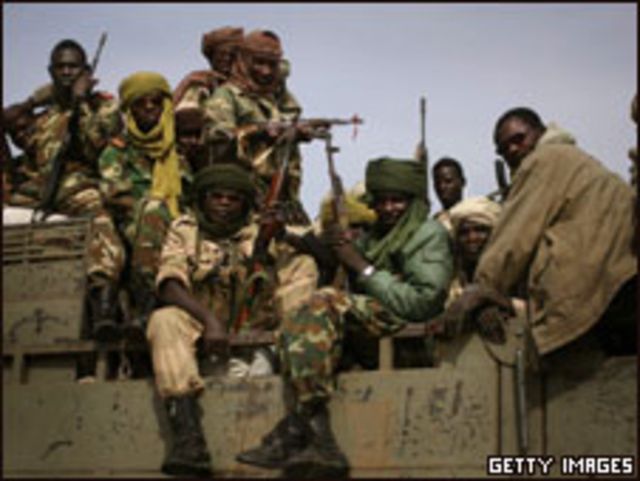 جنود تشاديون الأزمة المسلحة مع السودان عام 2007