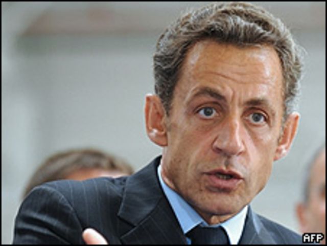 Presidente francés, Nicolas Sarkozy.