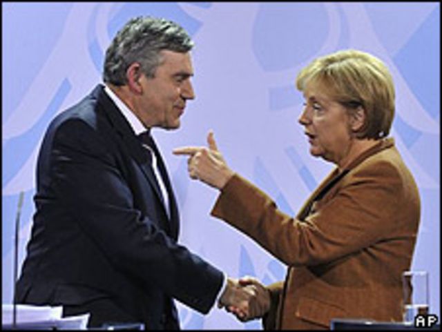 Angela Merkel, Gordon Brown
