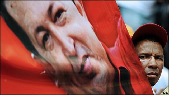 Marcha en favor de Chávez