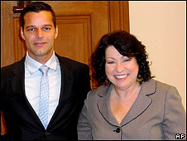 Sonia Sotomayor con Ricky Martin