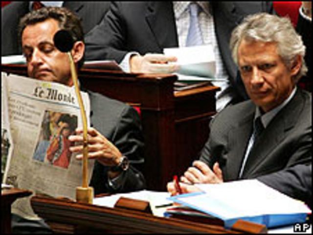 Nicolas Sarkozy y Dominic de Villepin (Foto: 11/04/06)