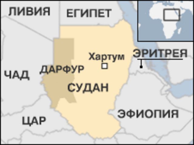 Карта судана с городами