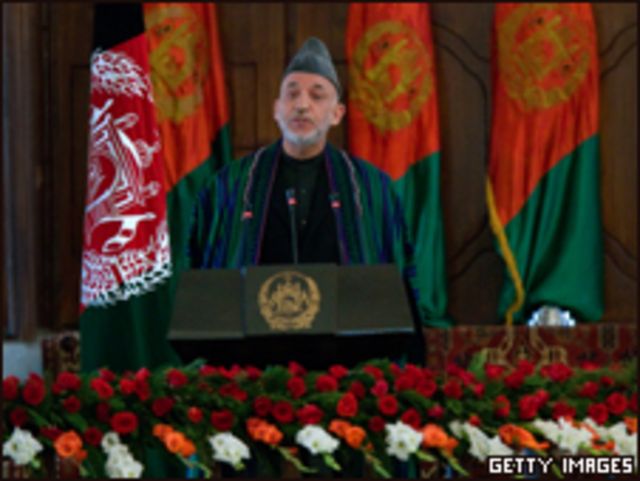 الرئيس الأفغاني، حامد كرزاي