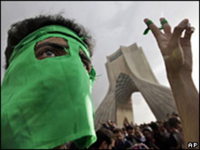 Protesta opositora en Irán