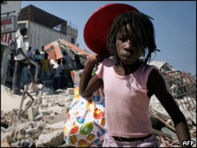 Niña en Haití