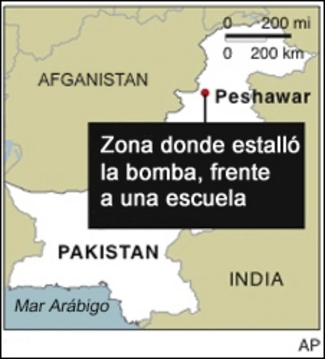 Mapa de Peshawar, Pakistán