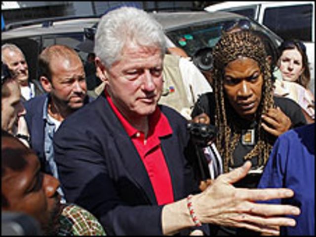 Bill Clinton, ex presidente de Estados Unidos, en Haití.