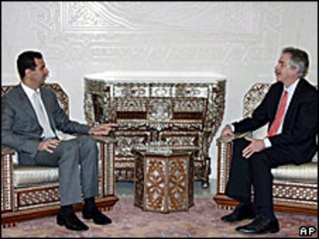 بشار الاسد ووليام بيرنز في دمشق