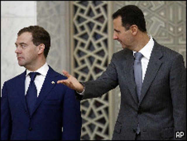 ميدفيديف والاسد