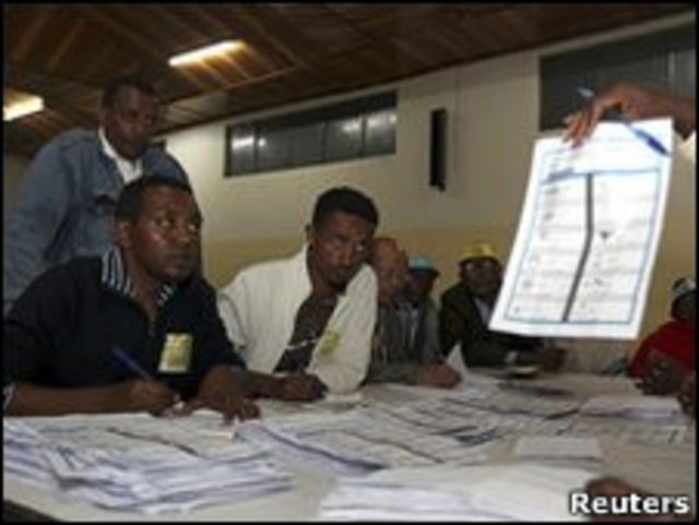 مركز انتخابي في أديس أبابا