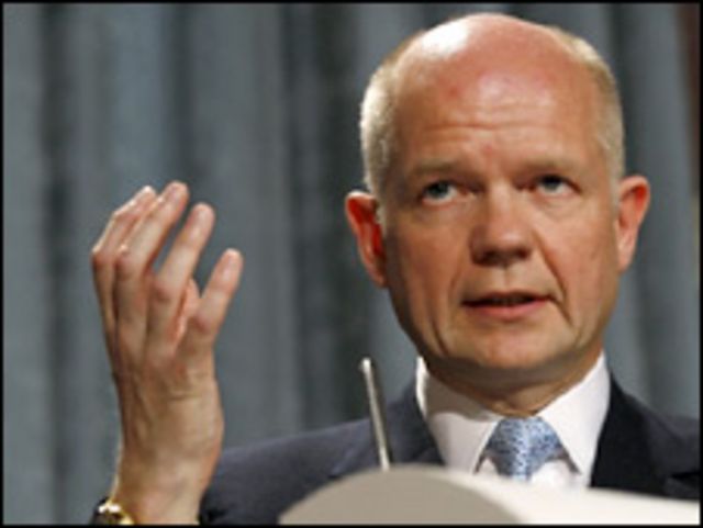 ဗြိတိန် နိုင်ငံခြားရေး ဝန်ကြီး William Hague