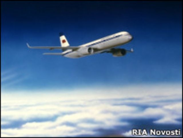Репродукция пассажирского самолета Ту-204