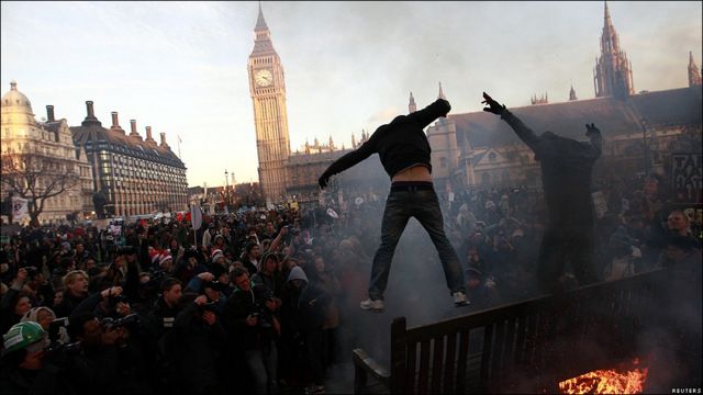 Protesta estudiantil en Londres