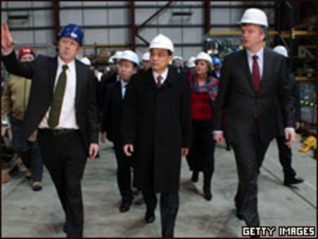 李克強參觀蘇格蘭工廠。