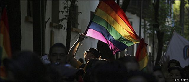 Manifestación gay en México