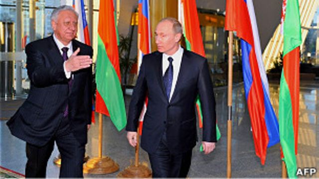 Михаил Мясникович и Владимир Путин
