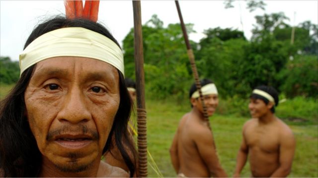 Los huaoranis, pueblo de la selva amazónica ecuatoriana. Todas las fotos de Keith Morris, BBC