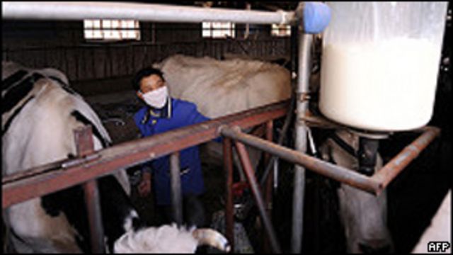 內蒙古呼和浩特附近某農村奶站(資料圖片)