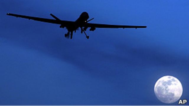 在阿富汗坎大哈執勤的美軍「掠奪者」無人機(資料圖片)