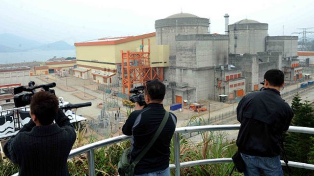 位于深圳的中国大亚湾核电站(资料图)。