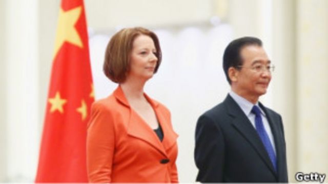 澳大利亞總理吉拉德和中國總理溫家寶(26/04/2011)