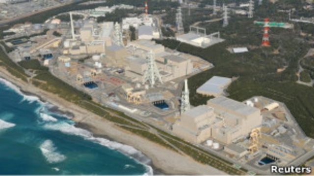 靜岡縣濱岡核電站鳥瞰(2011年5月6日路透社圖片)
