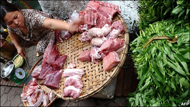 Một người bán hàng ở Hà Nội