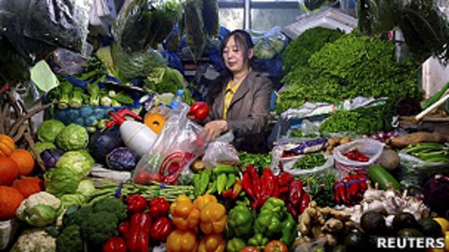 北京某菜市場的蔬菜攤（7/7/2011）