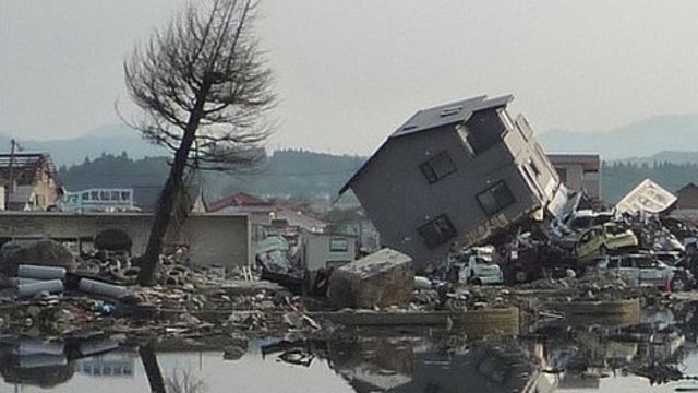 氣先沼有一萬多所民宅被地震、海嘯摧毀