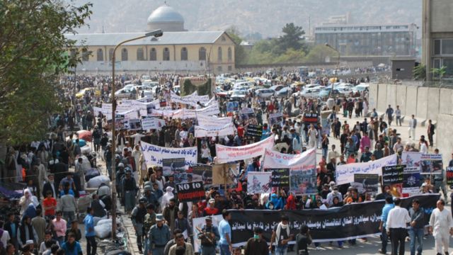 تظاهرات ضد آمریکایی در کابل Bbc News فارسی
