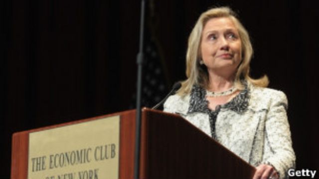 A secretáriade Estado americana Hillary Clinton.