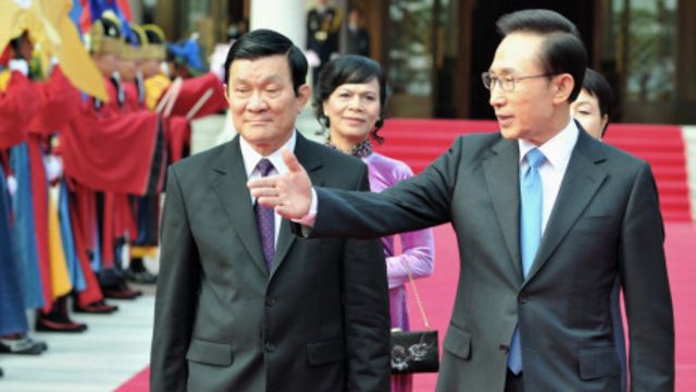 Chủ tịch Trương Tấn Sang và Tổng thống Lee Myng-bak