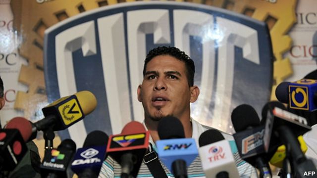 wilson ramos en conferencia de prensa en valencia, venezuela