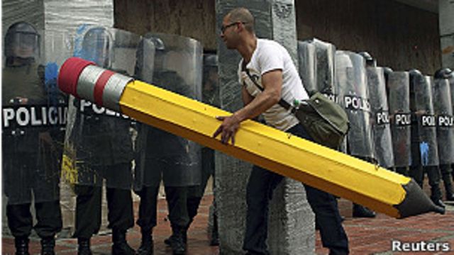 Protesta estudiantil en Colombia