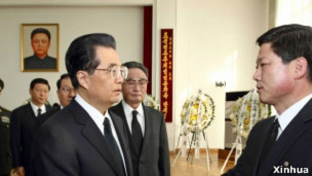 胡錦濤至朝鮮大使館吊唁金正日