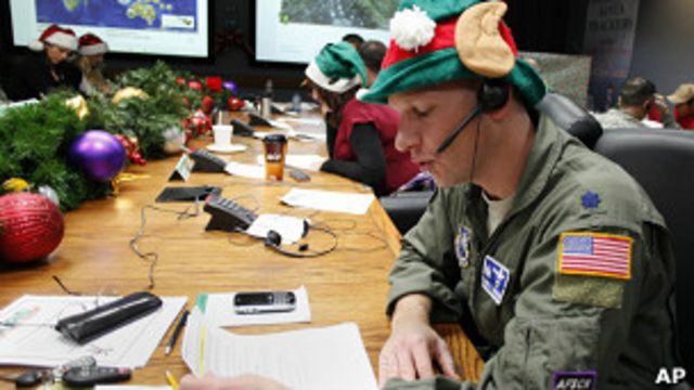 Radares e aviões de combate 'rastreiam' Papai Noel na noite de Natal - BBC  News Brasil