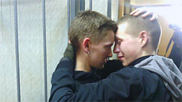 Путенихин и его подруга после суда