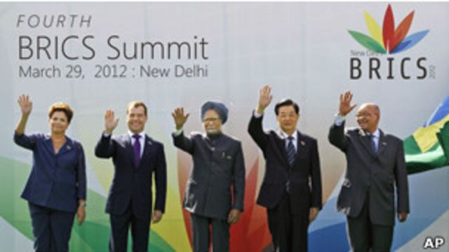 金磚五國領導人在新德里出席峰會