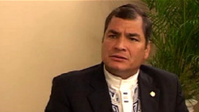 Correa em entrevista à BBC Mundo